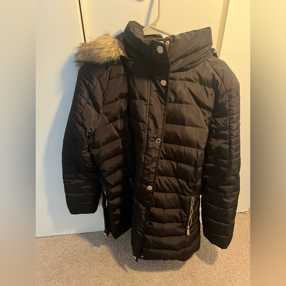 Michaels kors parka belted and hood